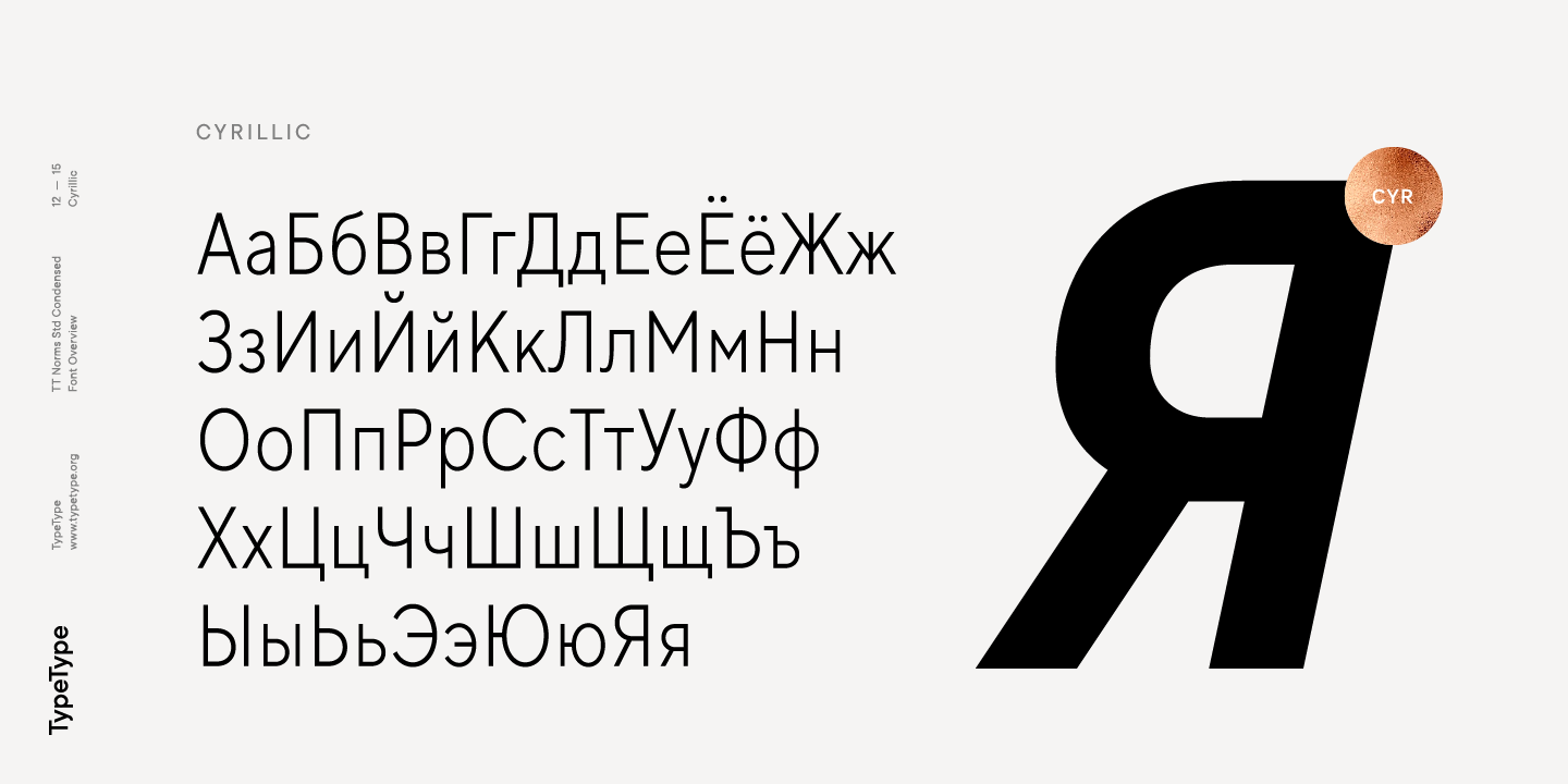 Przykład czcionki TT Norms Std Condensed Normal Italic